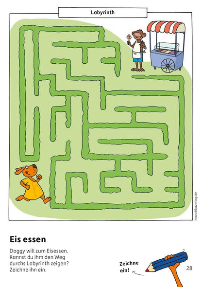 Hauschka Verlag Kindergartenblock - Rätselspaß, Konzentration und Logig ab 4 Jahre