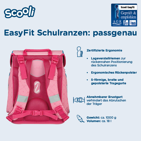 Scooli EasyFit Schulranzen Set Bibi & Tina 5-teilig 18 Liter