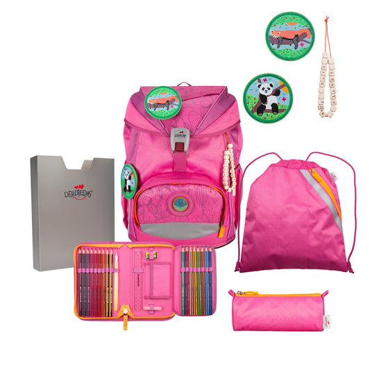 DerDieDas ErgoFlex Exclusiv ECO Schulrucksack-Set Pink Planet