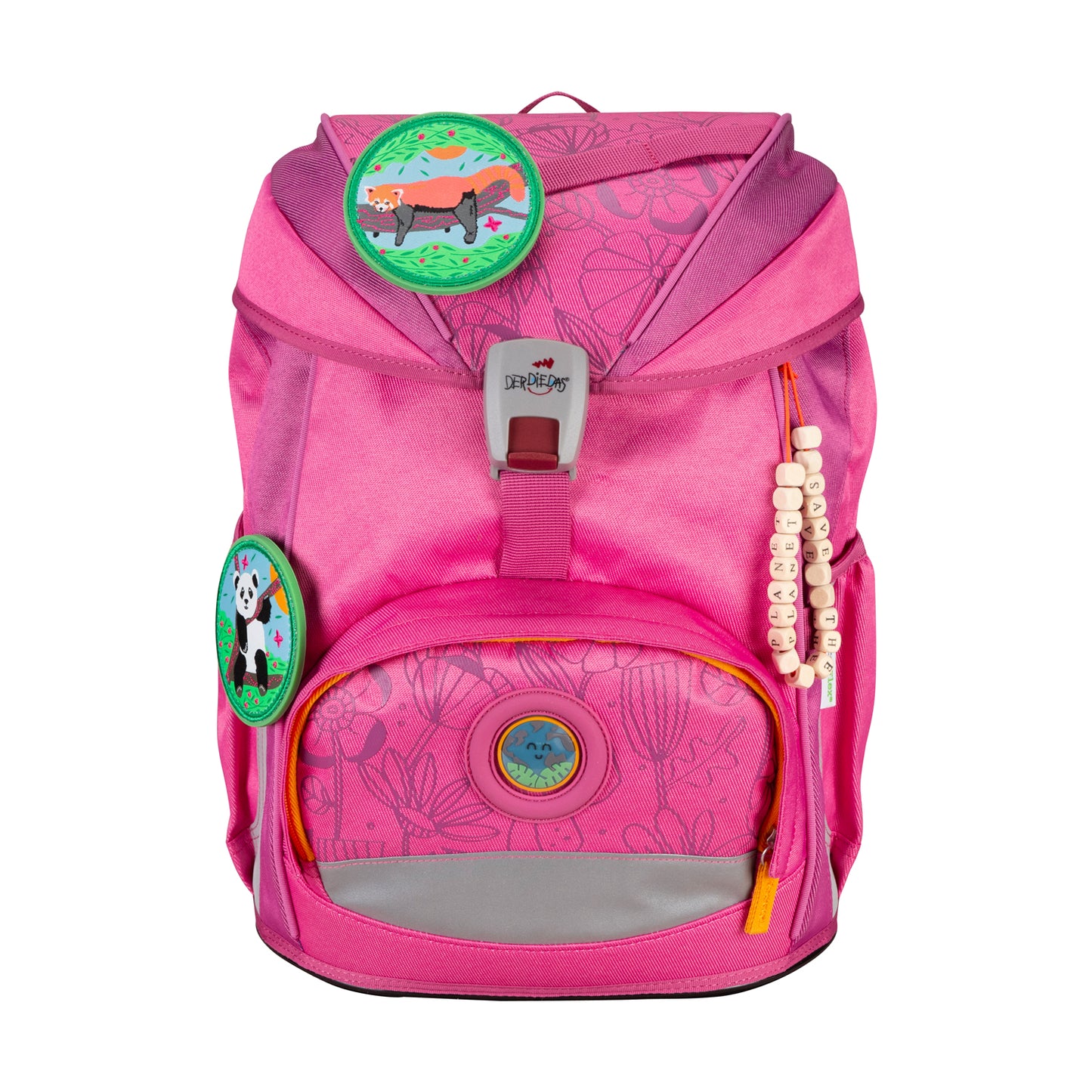 DerDieDas ErgoFlex Exclusiv ECO Schulrucksack-Set Pink Planet