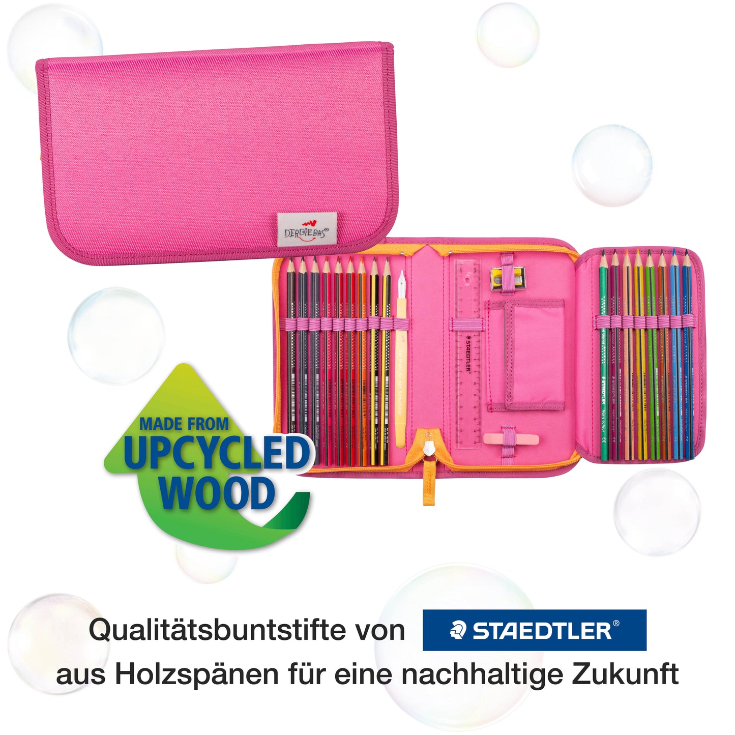 DerDieDas ErgoFlex Exclusiv ECO Schulrucksack-Set Pink Planet