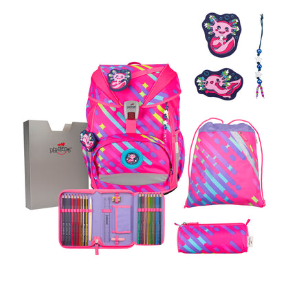 DerDieDas ErgoFlex Exklusiv Schulrucksack-Set Neon Punkie