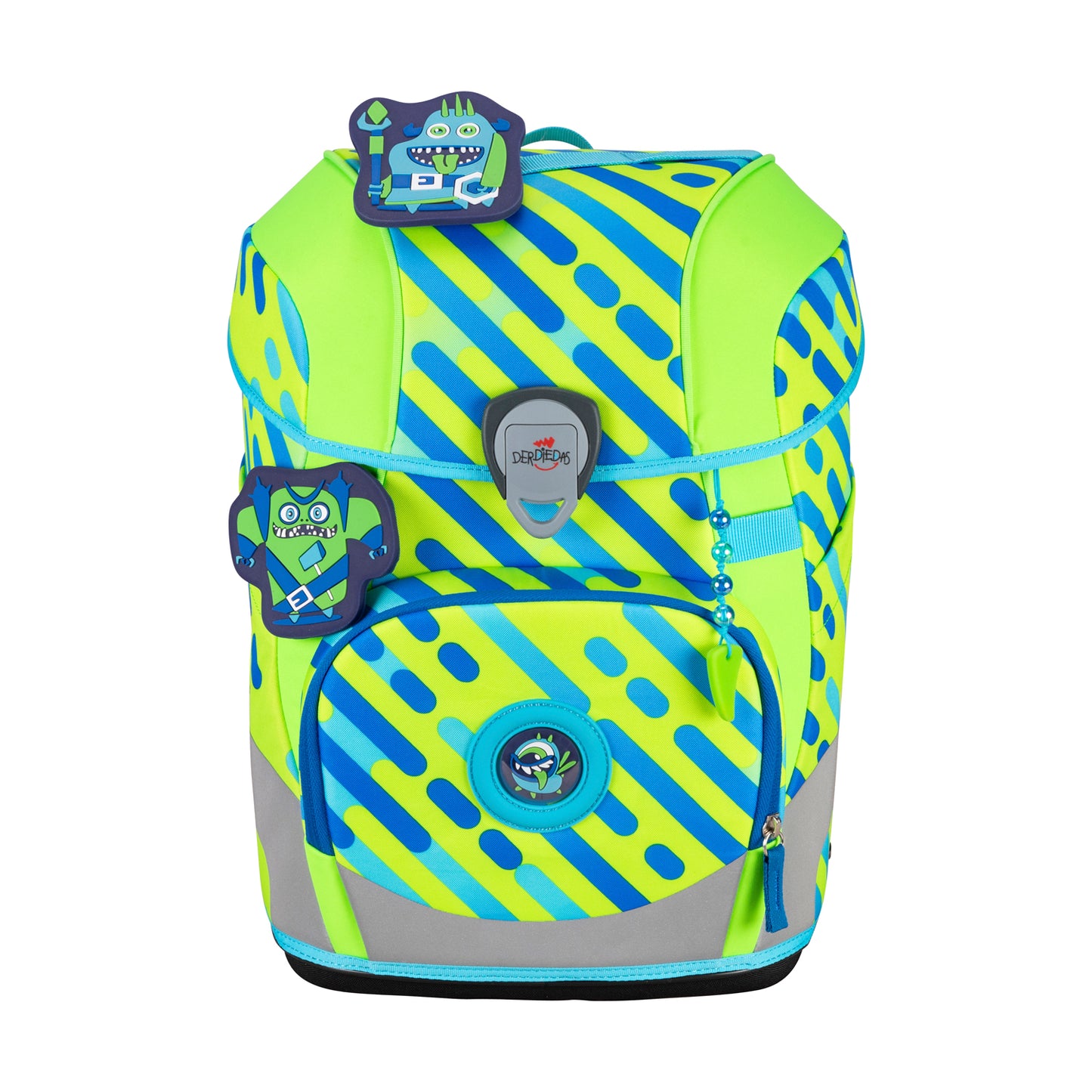 DerDieDas ErgoFlex Tiny Exklusiv Schulrucksack-Set Neon Monster