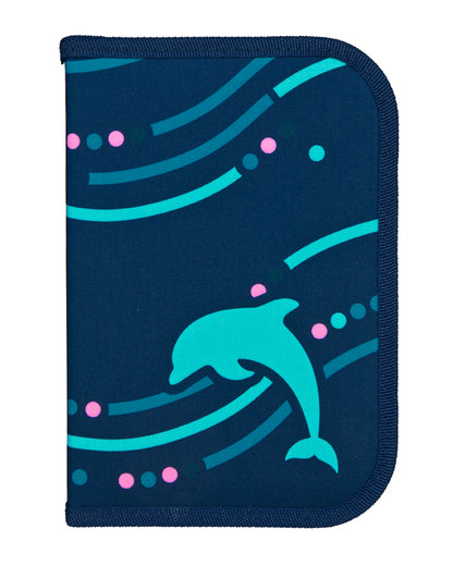 Scooli EasyFit Schulranzen Set Dotty Dolphin 5-teilig 18 Liter Glow-Edition
