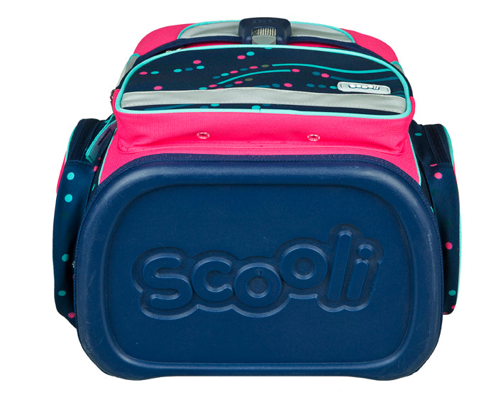 Scooli EasyFit Schulranzen Set Dotty Dolphin 5-teilig 18 Liter Glow-Edition
