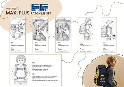 Premium Belmil Schulranzen-Set für Mädchen – Maxi Plus Twilight Charm Schulranzen-Set 6-teilig
