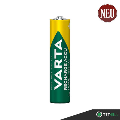 Varta Recharge Accu Power AAA 1000 mAh 4 Stück