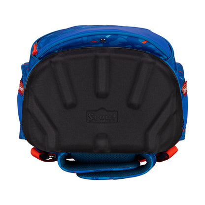 Scout Alpha Exklusiv Superflash Schulrucksack-Set Blue Dino