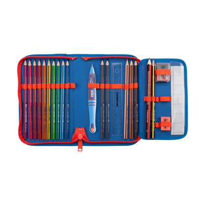 Scout Alpha Exklusiv Superflash Schulrucksack-Set Blue Dino