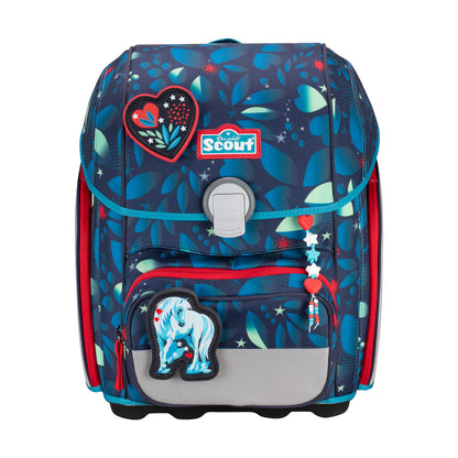 Scout Genius Exklusiv LED Schulranzen-Set White Unicorn