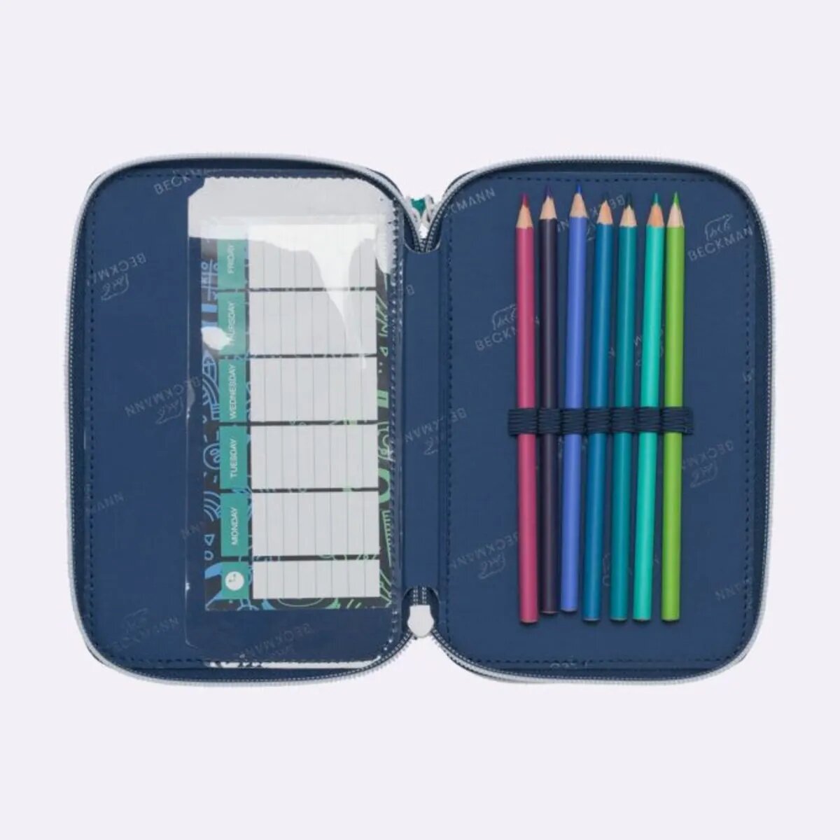 Beckmann 3-fächrige Federmappe mit Inhalt, Science