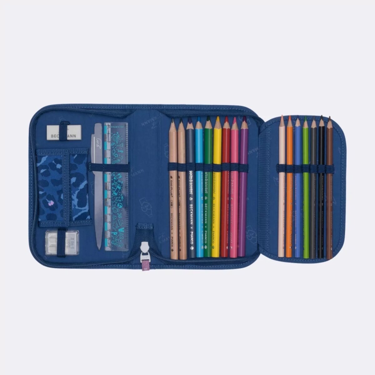 Beckmann Active Air FLX Set, Cheeta 6-teilig blau 20 bis 25 Liter