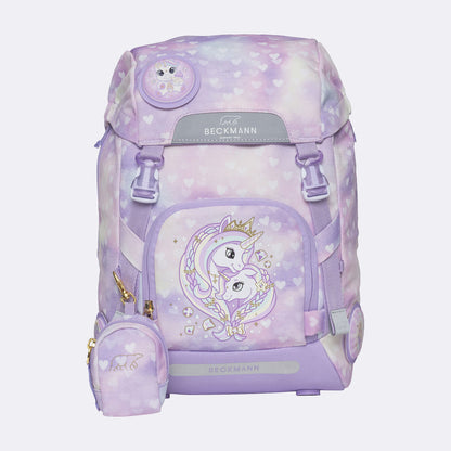 Beckmann Schulrucksack-Set Classic Unicorn Princess Purple, 6-teilig