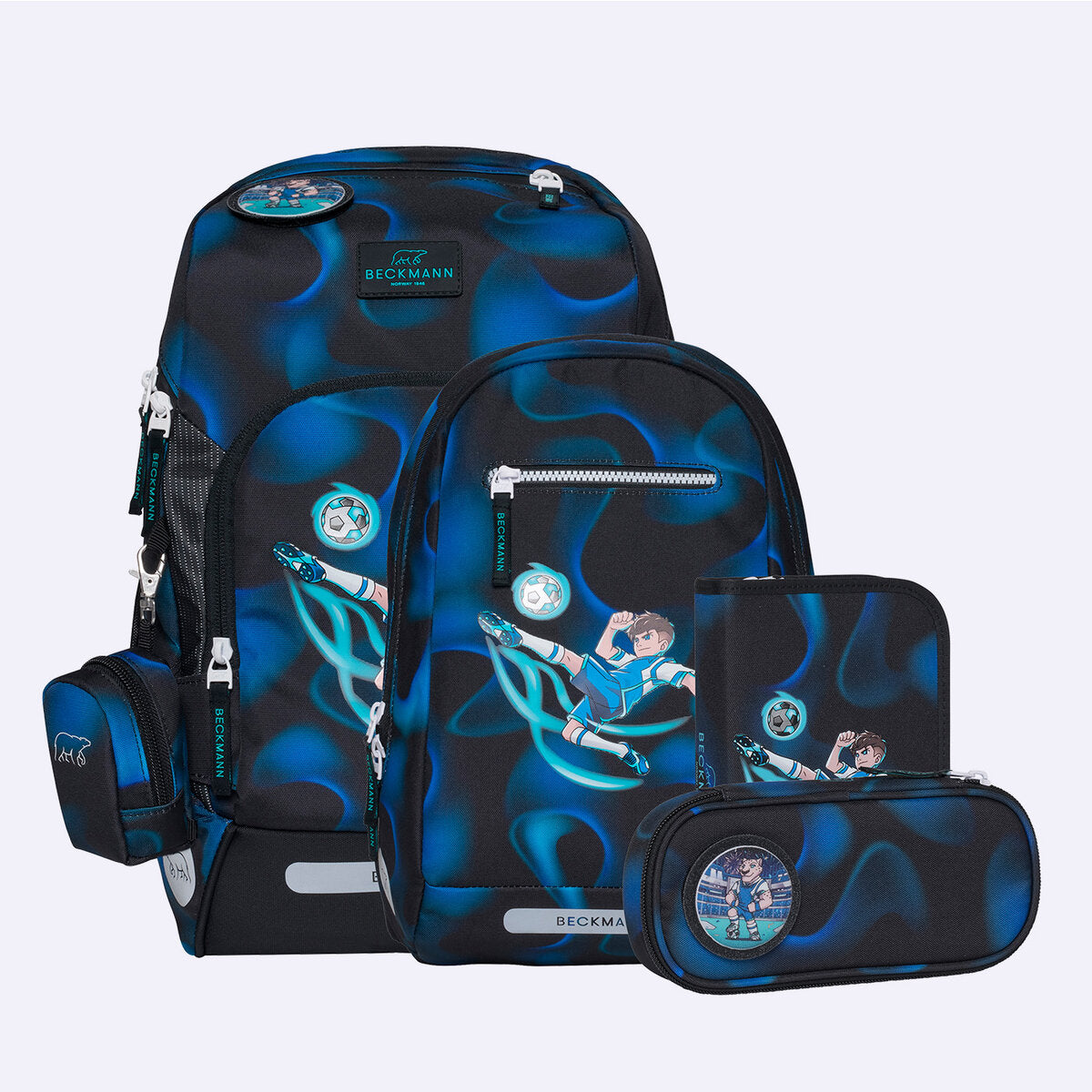 Beckmann Schulrucksack-Set Active Air FLX  Magic League, 6-teilig