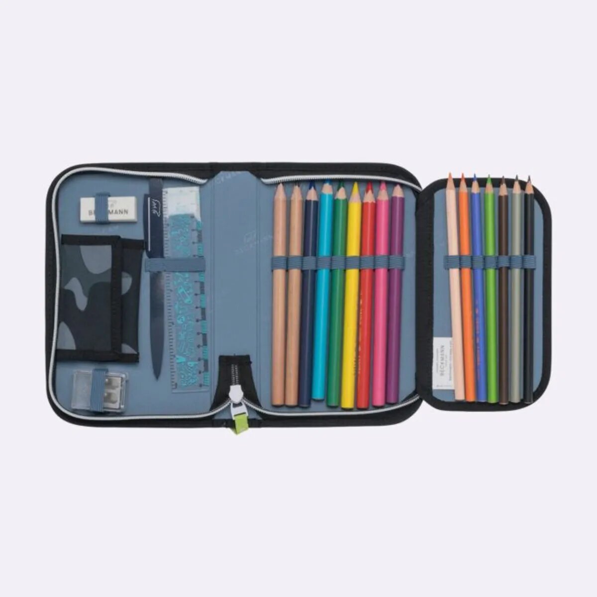 Beckmann Schulrucksack-Set Classic Maxi Camo Rex, 6-teilig