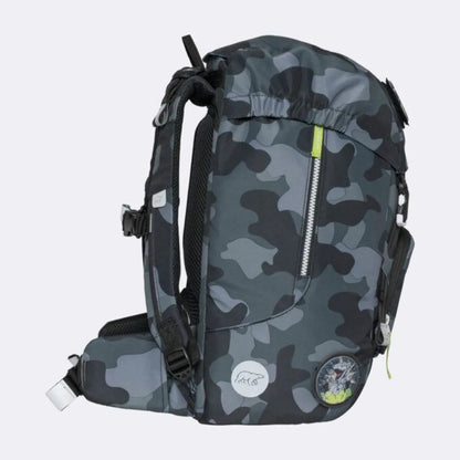 Beckmann Schulrucksack-Set Classic Maxi Camo Rex, 6-teilig