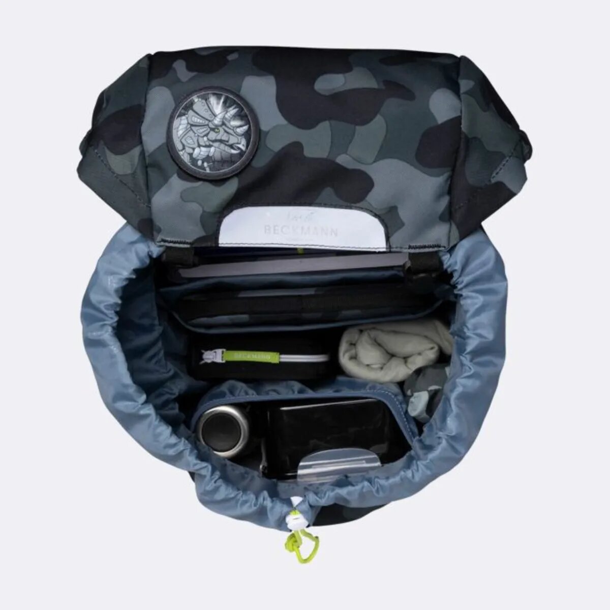 Beckmann Schulrucksack-Set Classic Maxi Camo Rex, 6-teilig