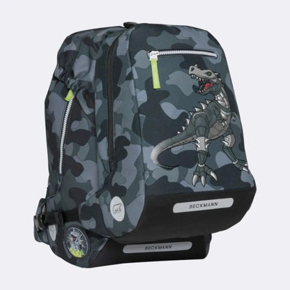 Beckmann Schulrucksack-Set Classic Maxi Camo Rex, 6-teilig