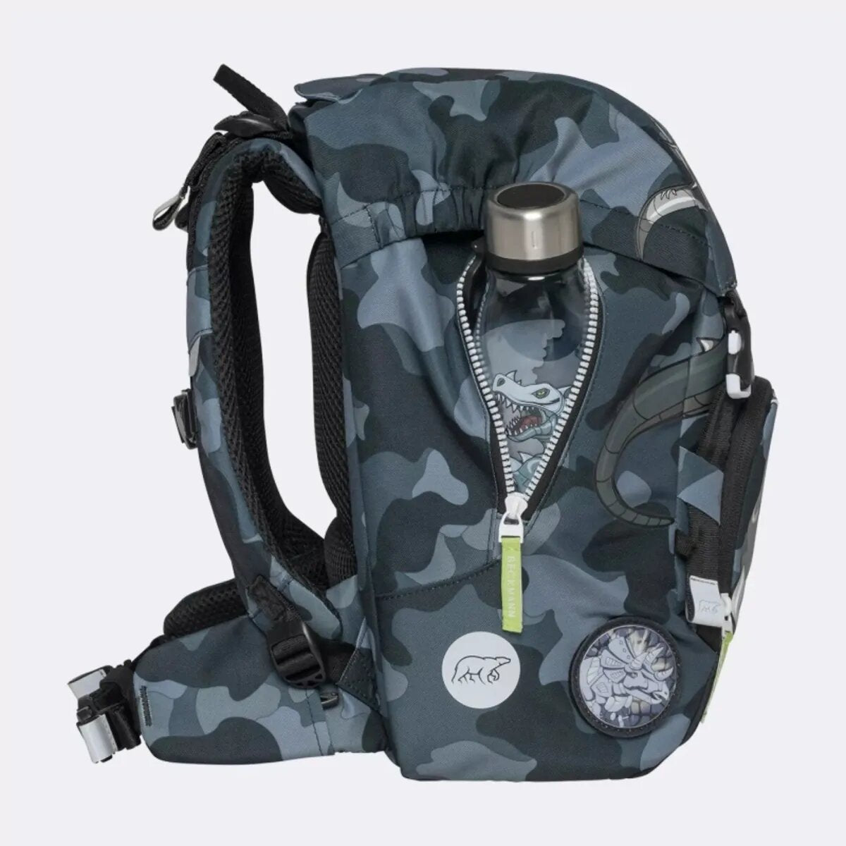 Beckmann Schulrucksackset Classic 22 Camo Rex, 6-teilig