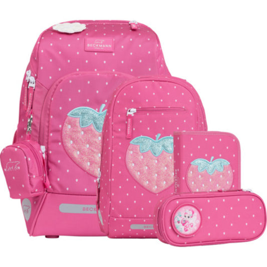 Beckmann Schultaschenset Active Air FLX Strawberry, 6-teilig