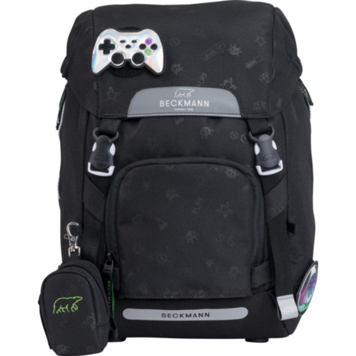 Beckmann Schultaschenset Classic Pixel, 6-teilig