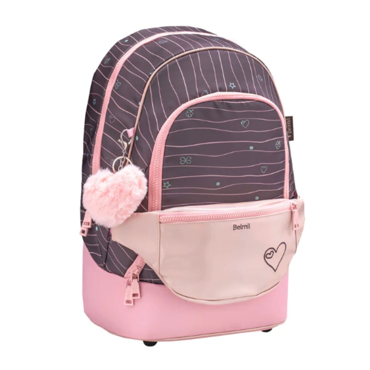 Belmil 2-IN-1 Schultasche & Gürteltasche 2-teilig "Mint"