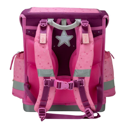 Belmil Classy Plus Schulranzen-Set 5-teilig "Rosie Hearts" mit Brustgurt