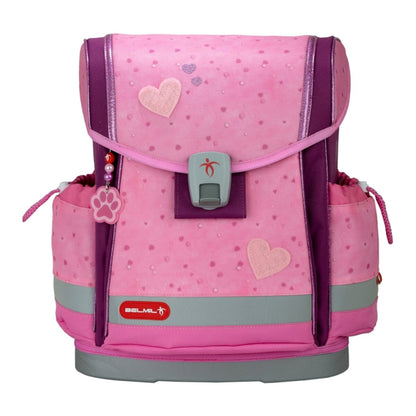 Belmil Classy Plus Schulranzen-Set 5-teilig "Rosie Hearts" mit Brustgurt