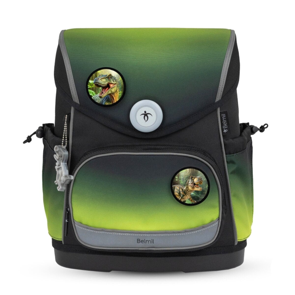 Belmil Compact Plus Premium Schulranzen Set 5-teilig "Black Green" 19 Liter