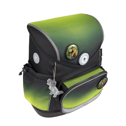 Belmil Compact Plus Premium Schulranzen Set 5-teilig "Black Green" 19 Liter