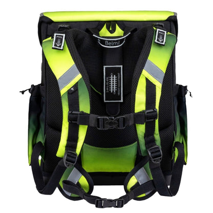 Belmil Compact Plus Premium Schulranzen Set 5-teilig "Black Green" 19 Liter