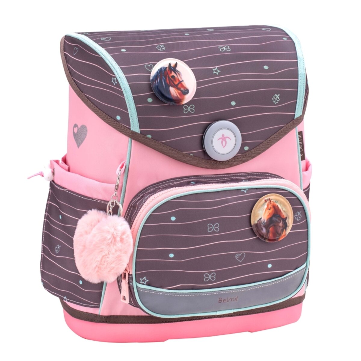 Belmil Compact Plus Premium Schulranzen Set 5-teilig "Mint" 19 Liter