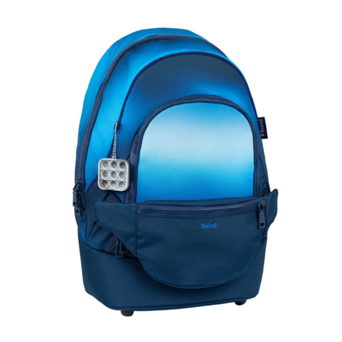 Belmil 2-IN-1 Schultasche & Gürteltasche 2-teilig Blue Navy