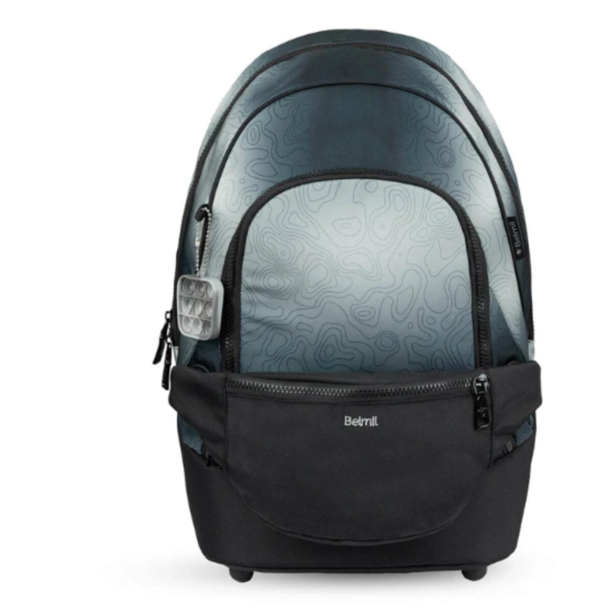 Belmil 2-IN-1 Schultasche & Gürteltasche 2-teilig Black Grey