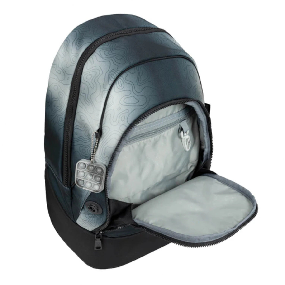 Belmil 2-IN-1 Schultasche & Gürteltasche 2-teilig Black Grey