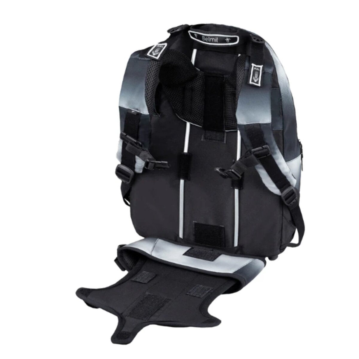 Belmil 2-IN-1 Schultasche & Gürteltasche 2-teilig Black Grey