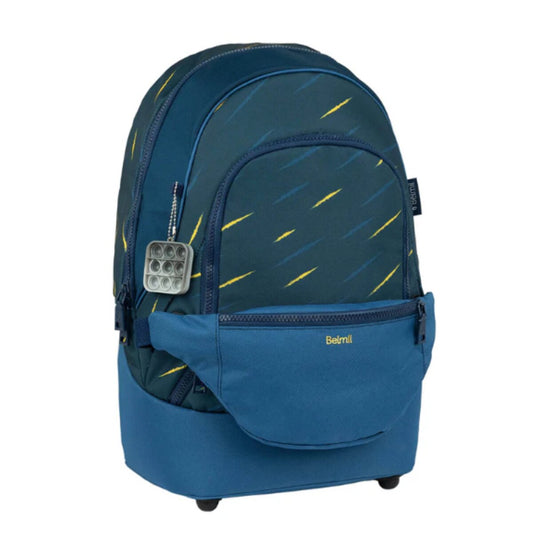 Belmil Schulranzen-Set 2tlg. Premium Backpack & Fanny Pack Orion Blue