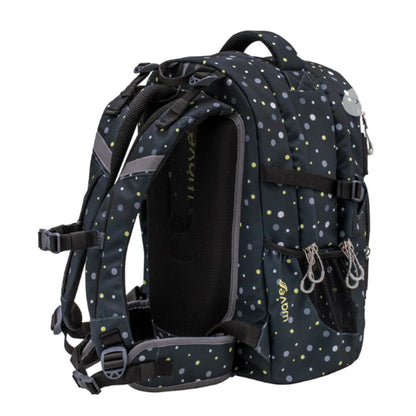 Belmil Schulrucksack Wave Infinity Black And Yellow Dots