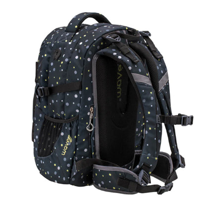 Belmil Schulrucksack Wave Infinity Black And Yellow Dots