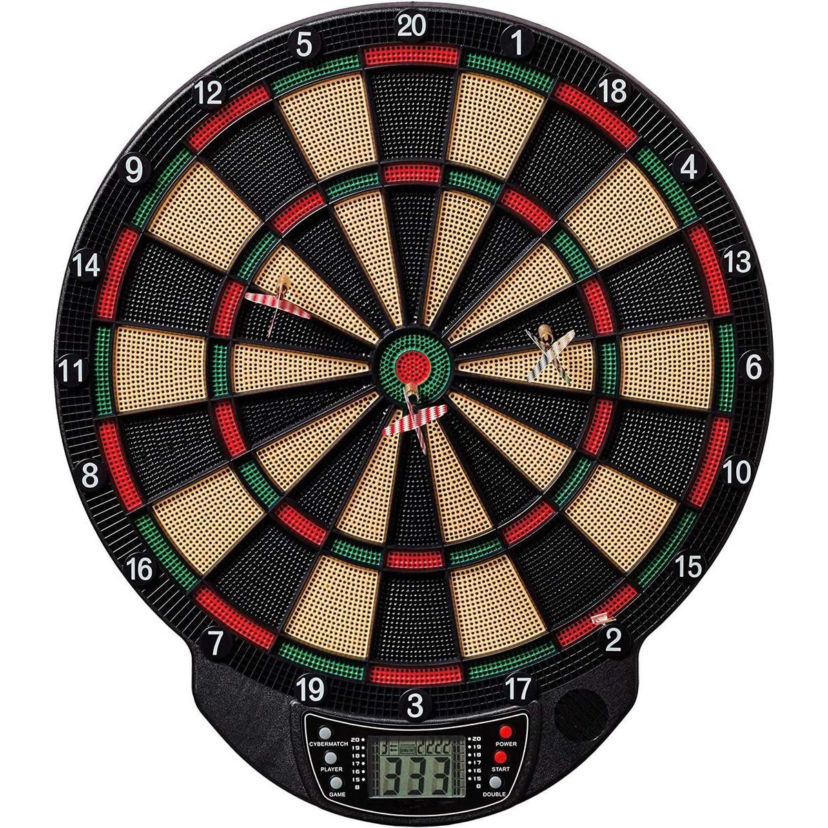 BEST Sporting Elektronische Dartscheibe mit 6 Dartpfeilen und 12 Ersatzspitzen