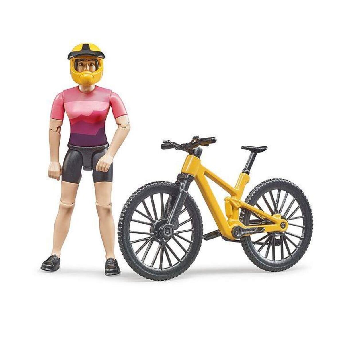 BRUDER® 63111 bworld Mountainbike mit Radfahrerin