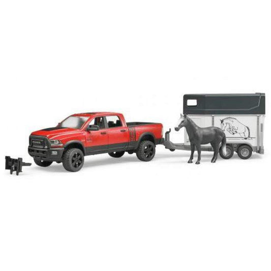 BRUDER® RAM 2500 Power Wagon mit Pferdeanhänger und Pferd