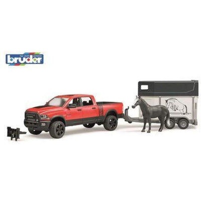 BRUDER® RAM 2500 Power Wagon mit Pferdeanhänger und Pferd
