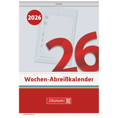 BRUNNEN Abreißkalender 2026 105 × 146 mm Nr. 25 mit Wochennr. Wissenswertes uvm.