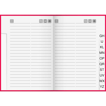 BRUNNEN Adressbuch A5 großes Register, sortiert: 1 Stück, 4-fach