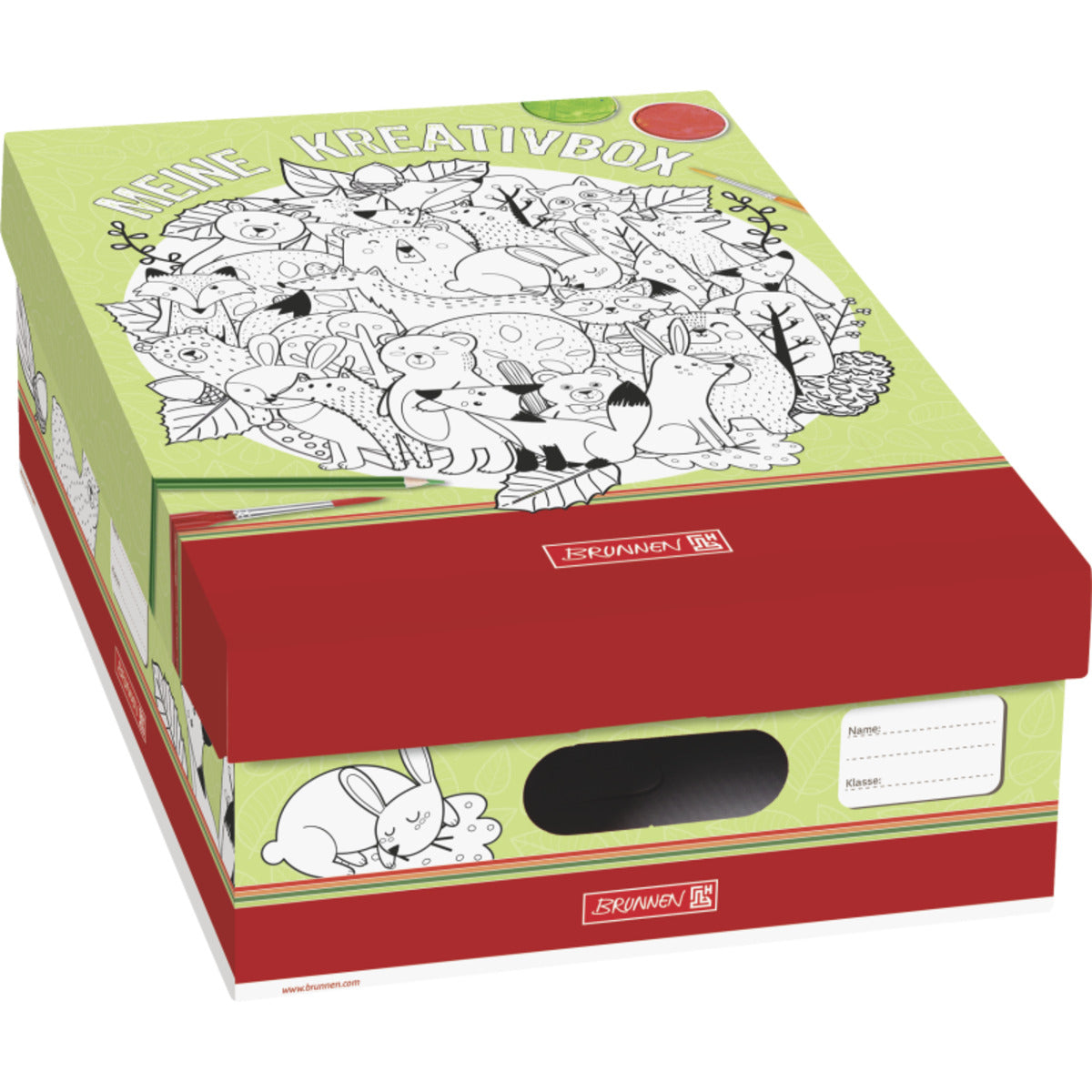 BRUNNEN Bastelbox mit Deckel, ca. 31 × 22 × 9,5 cm