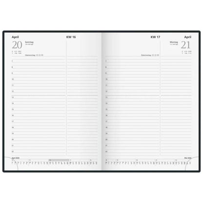 BRUNNEN Buchkalender Jahr 2026  A5 Kunststoff schwarz Mod. Chefplaner