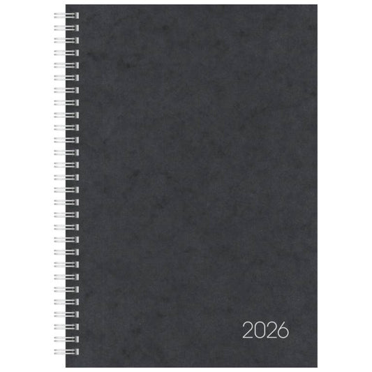 BRUNNEN Buchkalender Jahr 2026 168 × 240 mm Karton schwarz Mod. 797