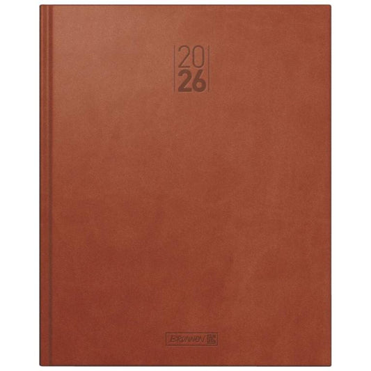 BRUNNEN Buchkalender Jahr 2026 210 × 260 mm braun Mod. Manager weektimer 7