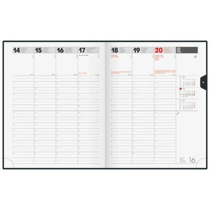 BRUNNEN Buchkalender Jahr 2026 210 × 260 mm braun Mod. Manager weektimer 7